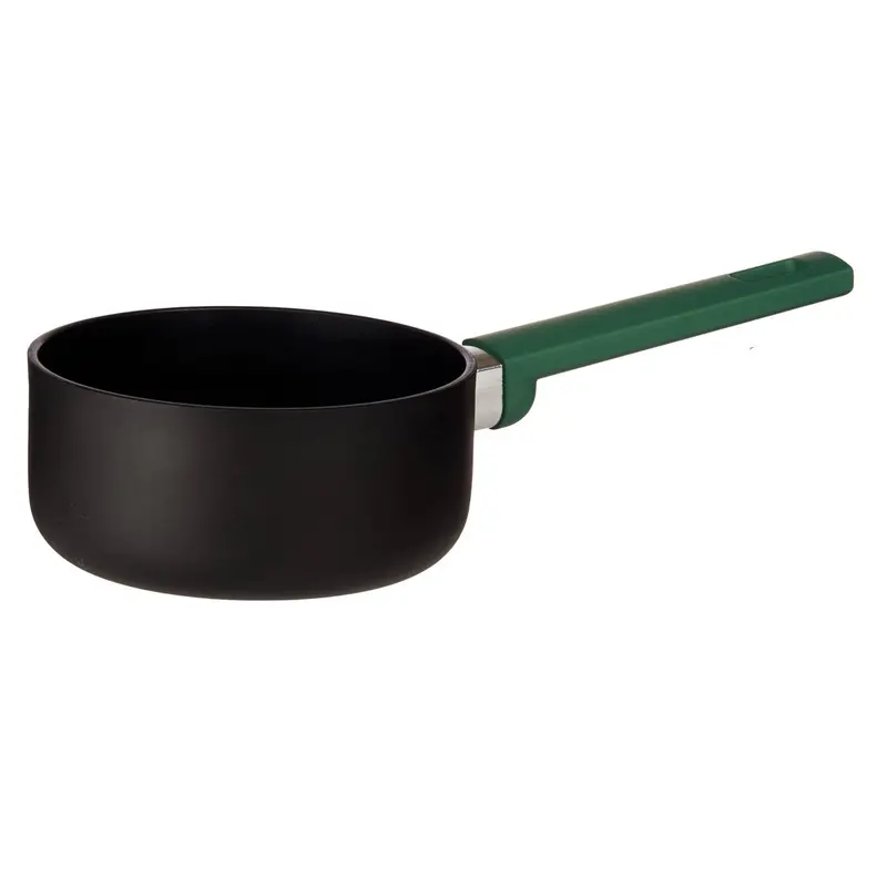 Aluminiowy rondel z zieloną rączką, Ø 16 cm