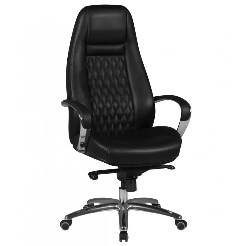 AMSTYLE FOTEL BIUROWY AUSTIN SKÓRA NATURALNA CZARNY / SPM1.298