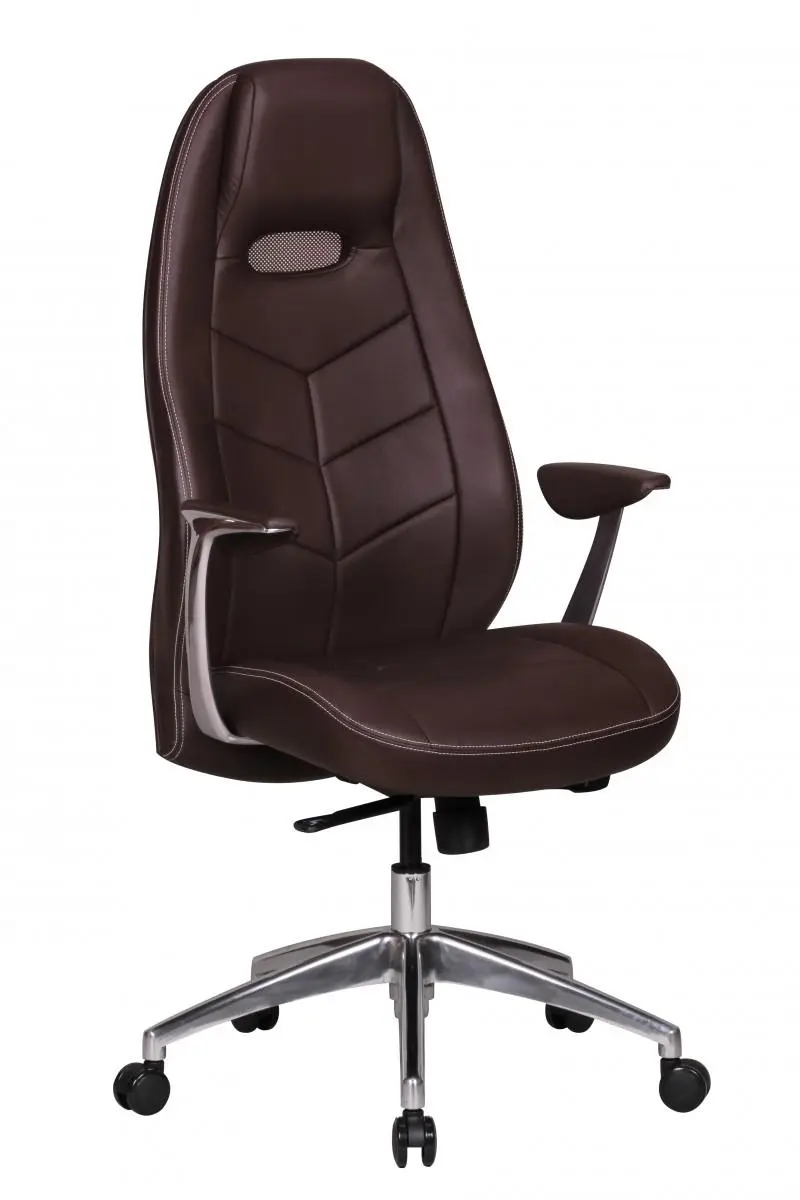AMSTYLE FOTEL BIUROWY BARI SKÓRA NATURALNA BRĄZ / SPM1.227