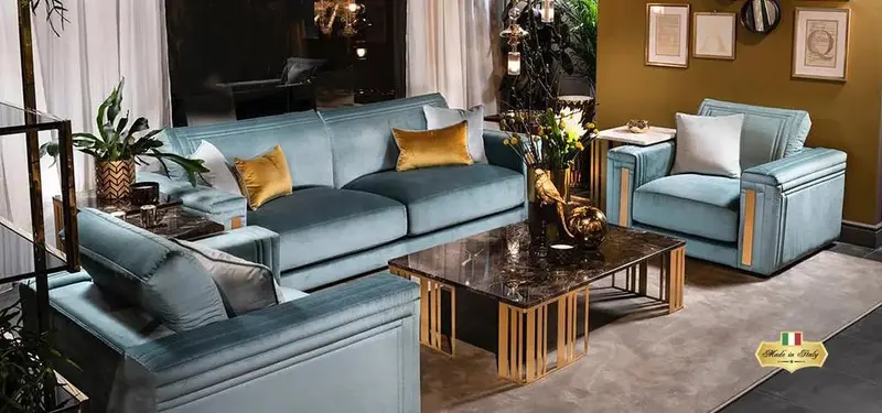 ATMOSFERA SOFA 2 OSOBOWA WŁOSKA EKSKLUZYWNA 202CM / ADORA ARREDOCLASSIC