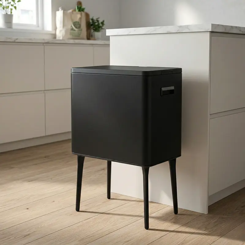 Automatyczny kosz na śmieci, 35 l, metalowy
