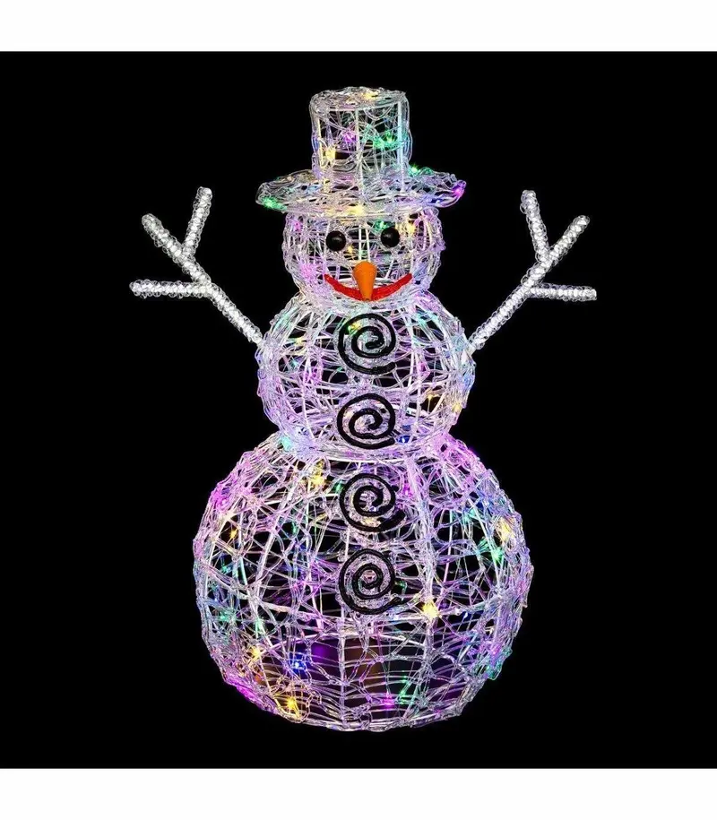 Bałwanek 3D, dekoracja świetlna do ogrodu, 100 lampek, Boże Narodzenie