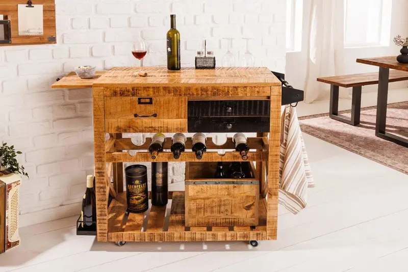 BAREK / STOJAK NA WINO BODEGA DREWNO MANGO / 42305 / INVICTA INTERIOR
