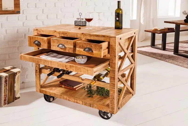 BAREK / STOJAK NA WINO BODEGA DREWNO MANGO / 42379 / INVICTA INTERIOR