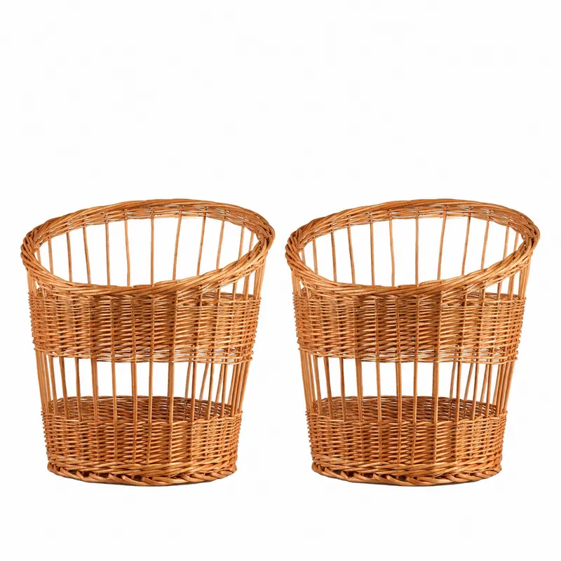 Bassa set of 2 wicker baguette baskets TheWickerStories
