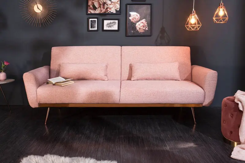 Bellezza sofa rozkładana 210 cm altrosa / 39913 / INVICTA INTERIOR