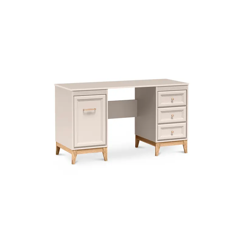 Biurko 138x78 z 3 szufladami w stylu modern classic | Serena