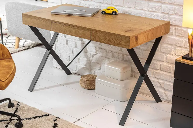 Biurko Studio 110 cm OPTYKA dębu / 40624 / INVICTA INTERIOR