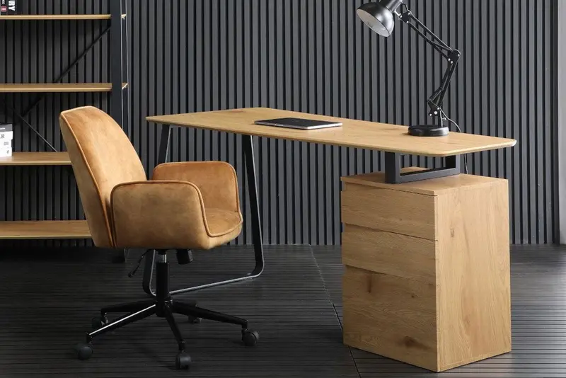 BIURKO STUDIO 160 CM OPTYKA DĄB NATURALNY / 40986 / INVICTA INTERIOR