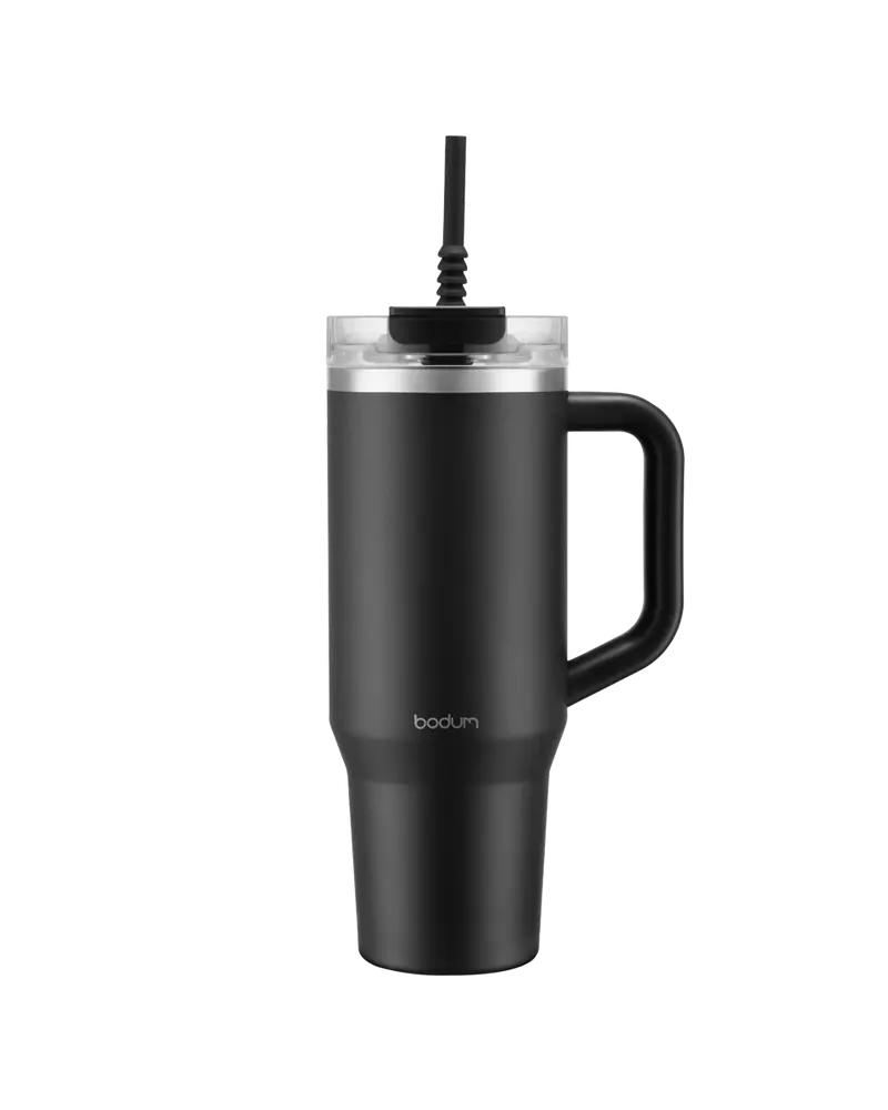 Bodum kubek termiczny ze słomką i uchwytem Travel Mug 1.2 l Black