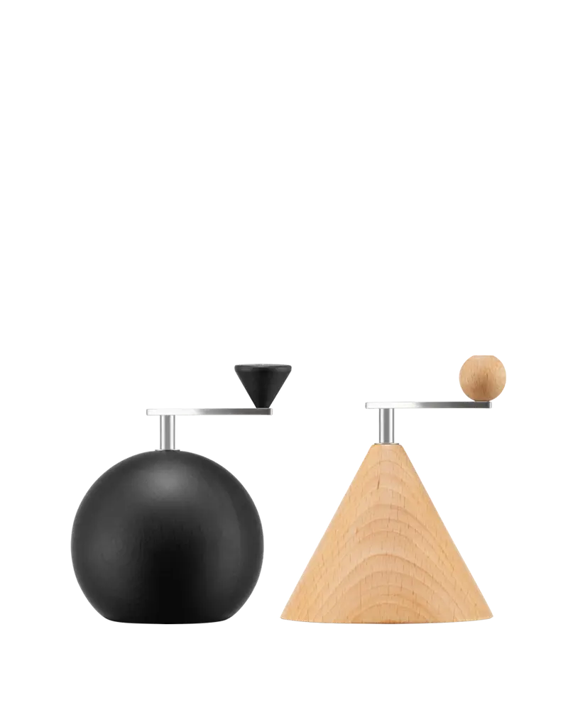 Bodum młynki do soli i pieprzu w zestawie MoMA Nissen wood & black