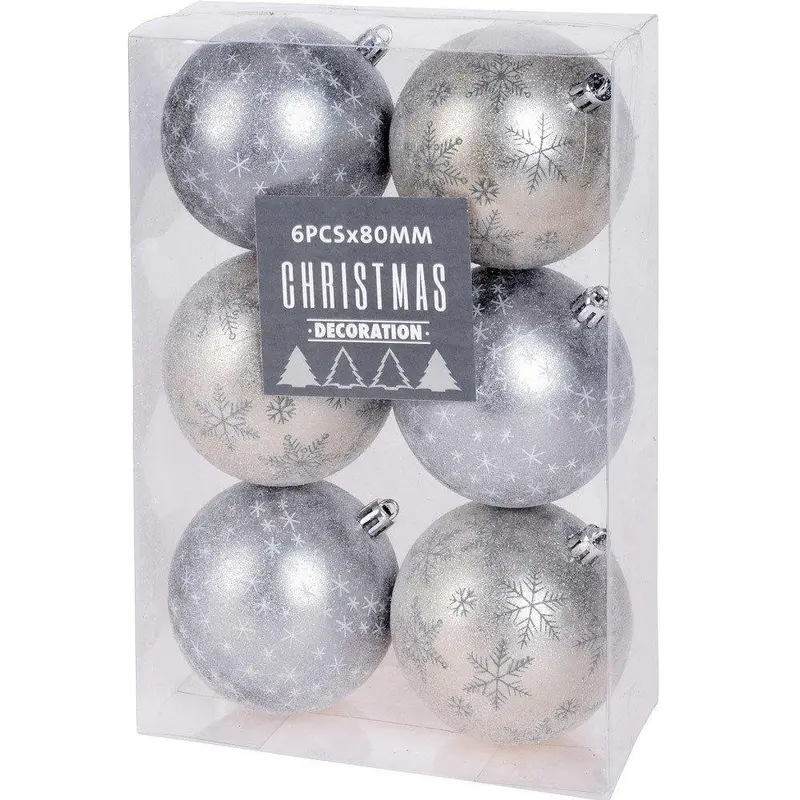 Bombki choinkowe JOLLY, 6 sztuk, Ø 8 cm