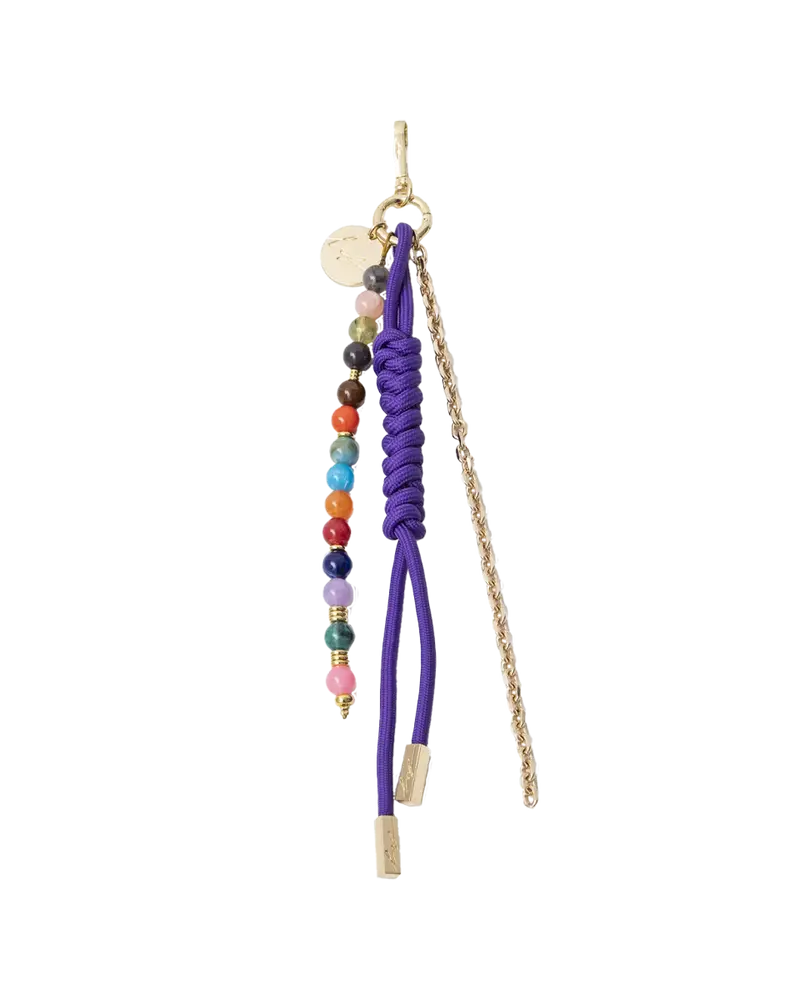Brelok do kluczy/do torebki BOBBY PURPLE 31 cm