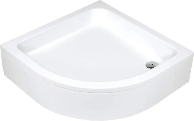 Brodzik akrylowy półokrągły 90 cm Plus II Biały