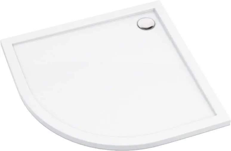 Brodzik akrylowy półokrągły 90 cm Prizma Biały