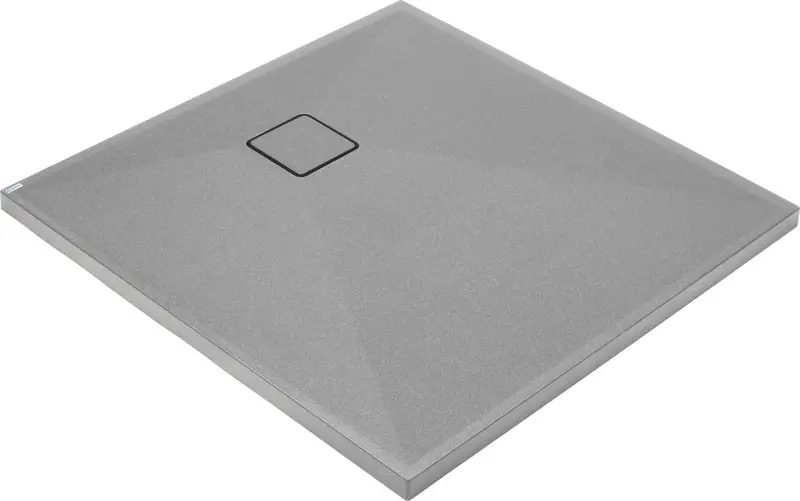 Brodzik granitowy kwadratowy 90x90 cm Correo Szary Metalik