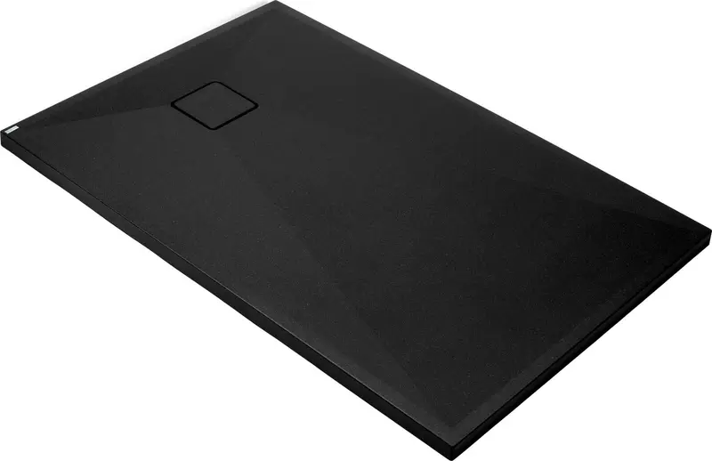 Brodzik granitowy prostokątny 100x80 cm Correo Czarny Mat
