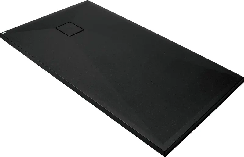 Brodzik granitowy prostokątny 140x70 cm Correo Czarny Mat