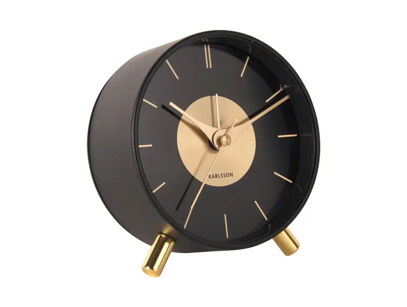 Budzik glamour GOLD DISC, Ø 11 cm