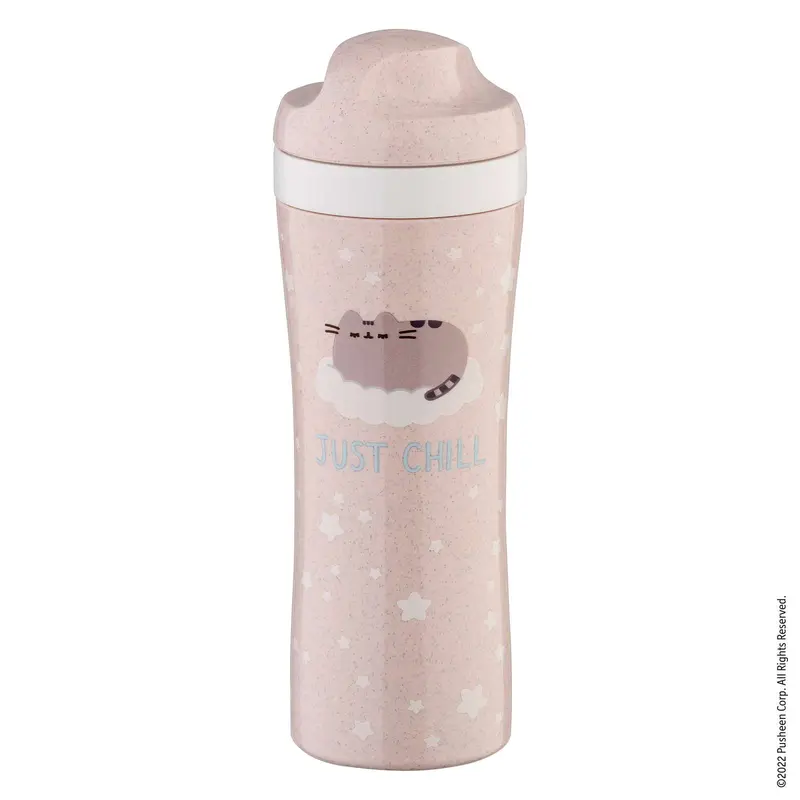 Butelka na wodę PLOPP TO GO, KOTEK PUSHEEN STAY COOL, szczelny korek, 425 ml, KOZIOL