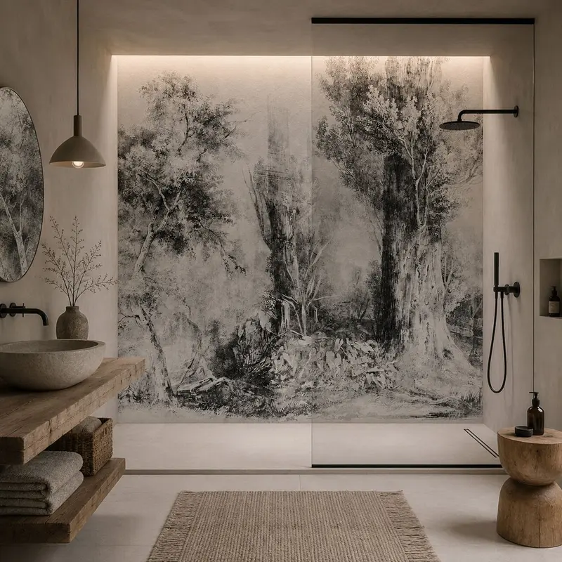 Calm Black and White – Tapeta na wymiar Aqua Zone
