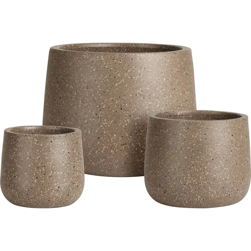 Ceramiczne doniczki na kwiaty o różnych wielkościach, 3 sztuki