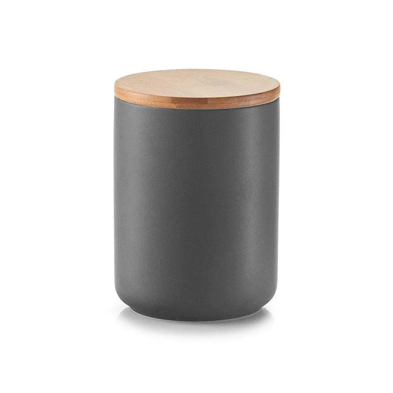 Ceramiczny pojemnik ANTHRACITE z bambusową pokrywką, 650 ml, ZELLER