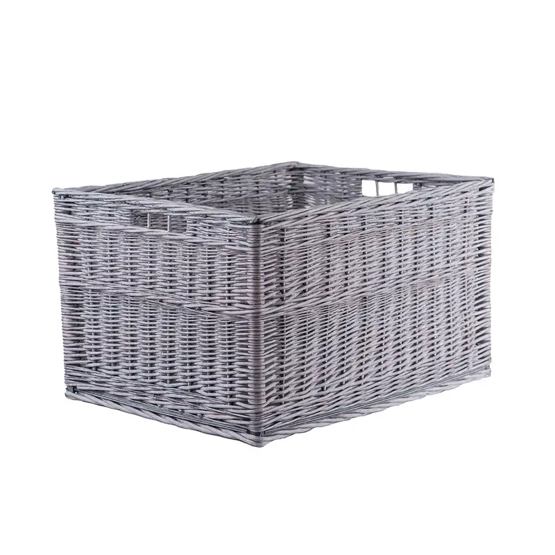 Cervus large rectangular storage basket, wicker display basket TheWickerStories