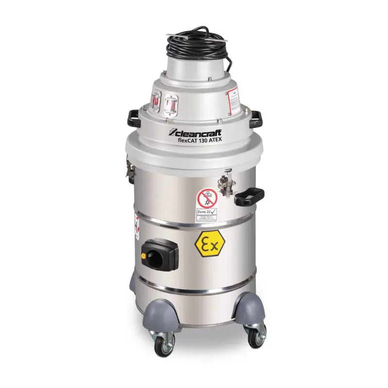 Cleancraft FlexCat 130 ATEX - odkurzacz specjalistyczny do obszarów zagrożonych wybuchem pyłów