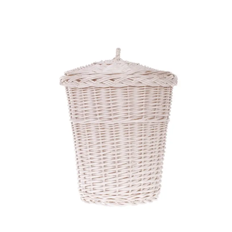 Decora wicker trash bin with lid TheWickerStories