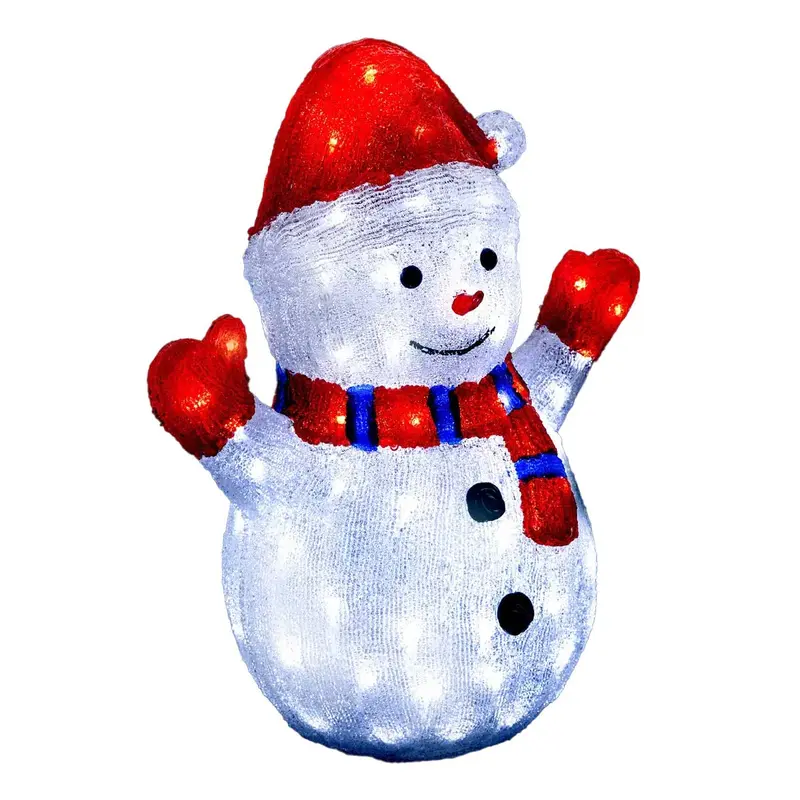 Dekoracja świąteczna, bałwan LED, 48 cm