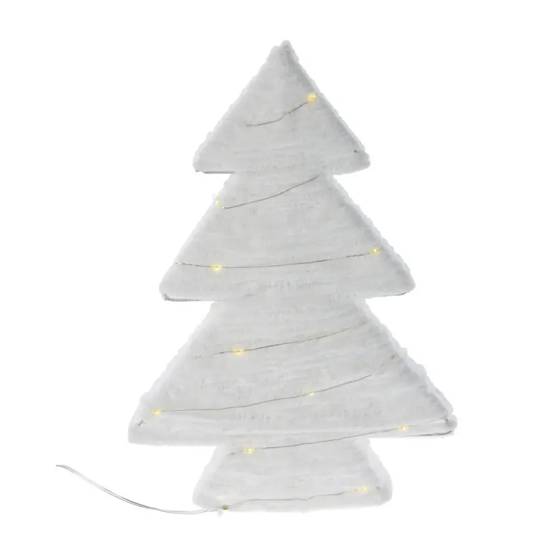 Dekoracyjna choinka z materiału z LED, 30 cm