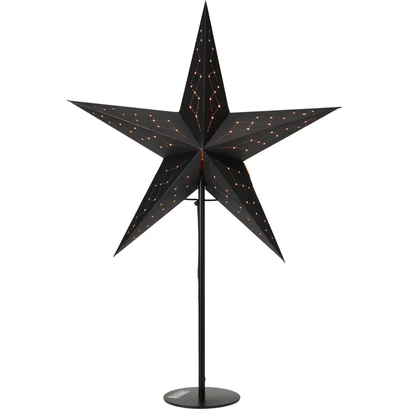 Dekoracyjna gwiazda świecąca z papieru, metalowy stojak, ø 36 cm