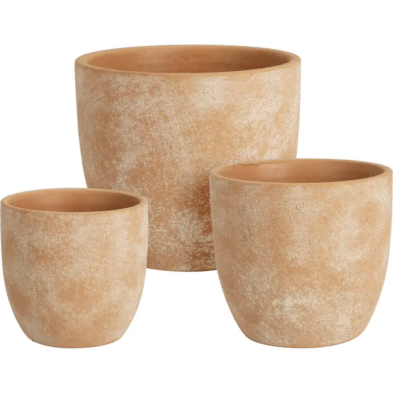Dekoracyjne doniczki ceramiczne, 3 sztuki