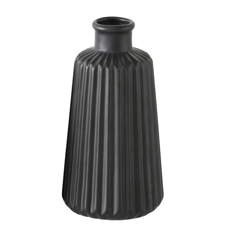 Dekoracyjny wazon ceramiczny w prążki ESKO