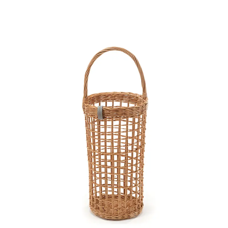 Desayer wicker umbrella stand for the entryway with handle TheWickerStories