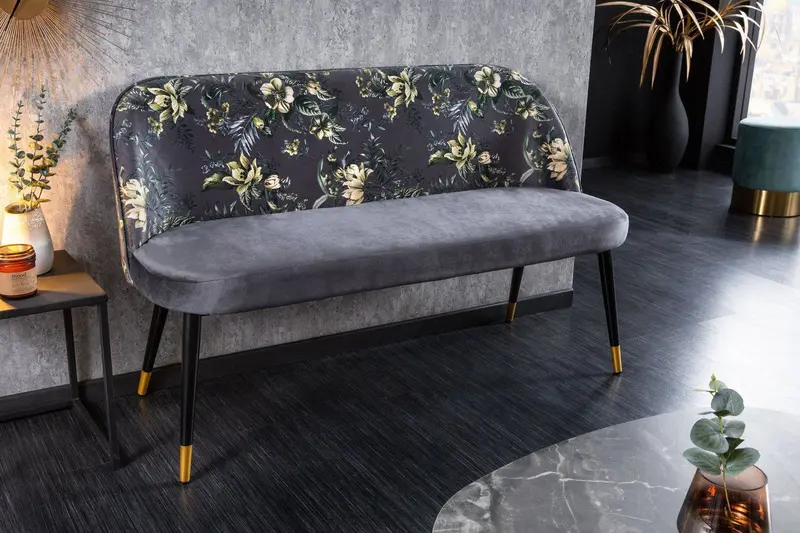 Designerska ławka Boutique SZARA / 41707 / INVICTA INTERIOR