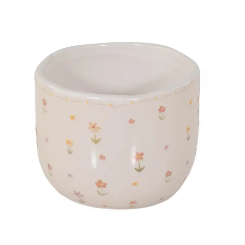 Doniczka ceramiczna BLÜMI, w kwiatki