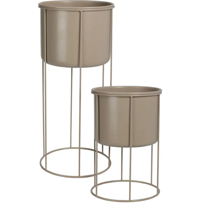 Doniczki na nóżkach metalowych, 2 sztuki