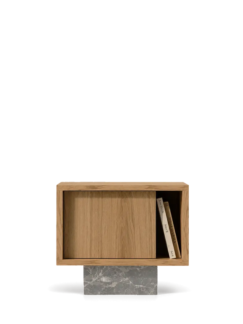 Drewniany stolik boczny BLOCK Side table