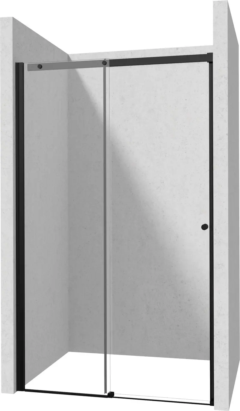 Drzwi prysznicowe 150 cm - przesuwne Kerria Plus Czarny Mat