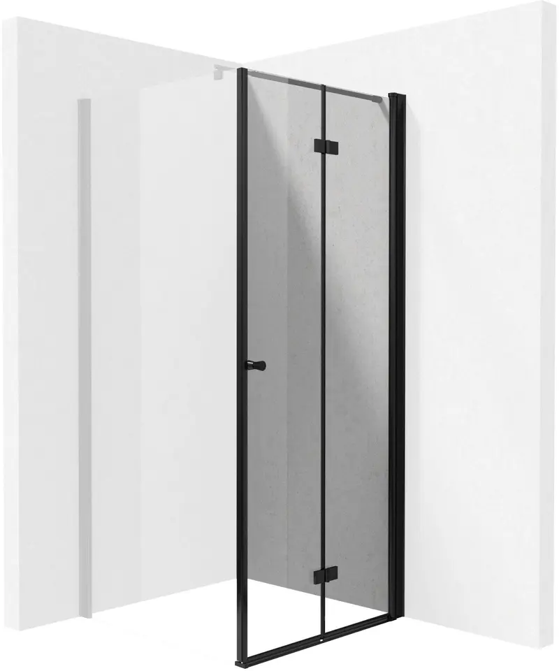 Drzwi prysznicowe systemu Kerria Plus 100 cm - składane Kerria Plus Czarny Mat