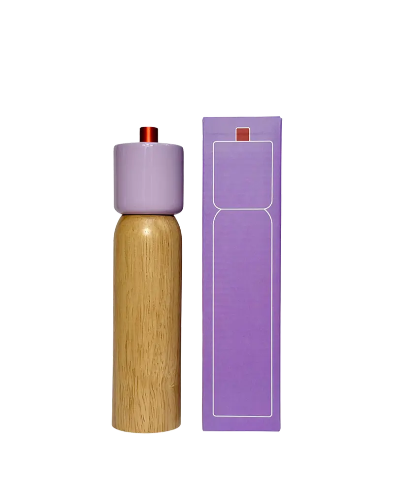 Duży młynek do soli i pieprzu - Lilac/Red