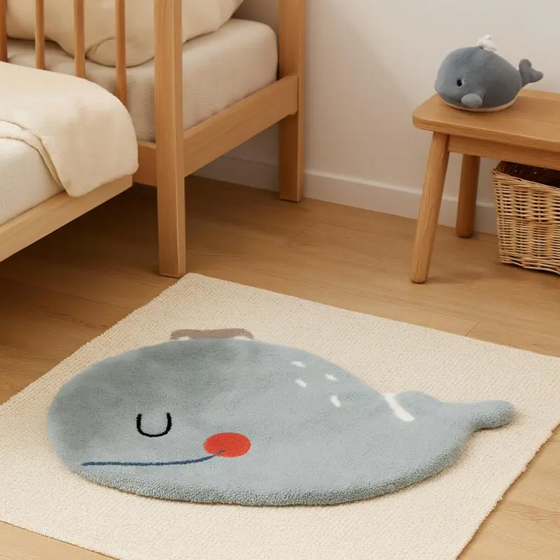 Dywanik do pokoju dziecięcego MOBY, 85 x 60 cm, wieloryb