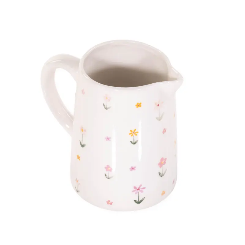 Dzbanek ceramiczny BLÜMI, wzór w kwiatki, 500 ml