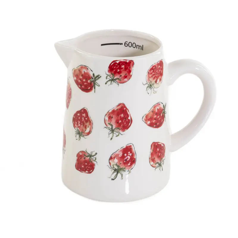 Dzbanek ceramiczny STRAWBERRY, w truskawki,600 ml