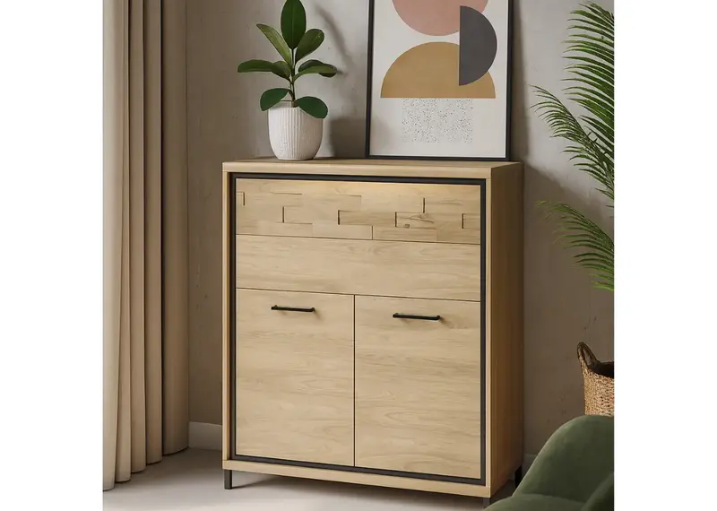 Elegancka i Funkcjonalna Komoda w Jasnym Kolorze Monaco M 06