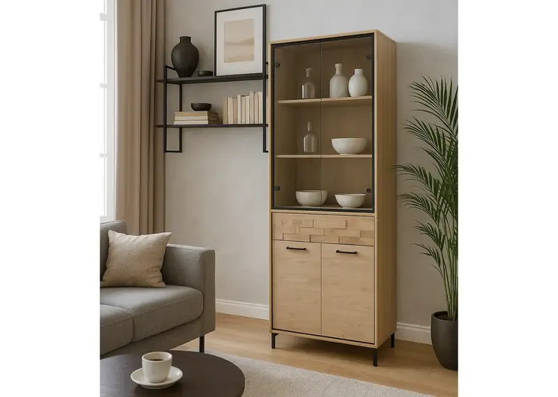 Elegancka Witryna Monaco M 03 z Podświetlanym frontem – Idealna do Każdego Wnętrza