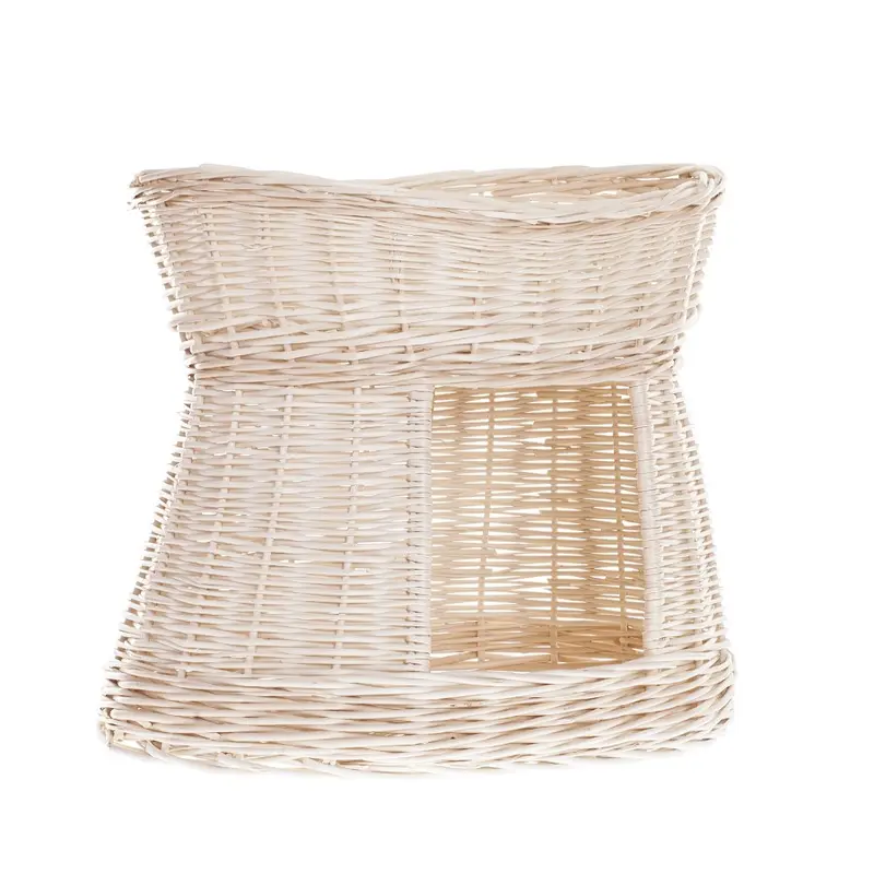 Erif two-story wicker cat house TheWickerStories