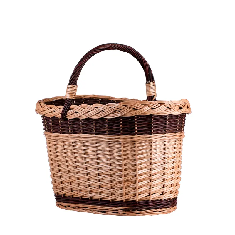 Fanoria wicker firewood basket with handle TheWickerStories